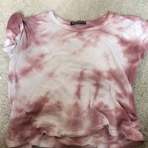 Tie dye pink and white shirt